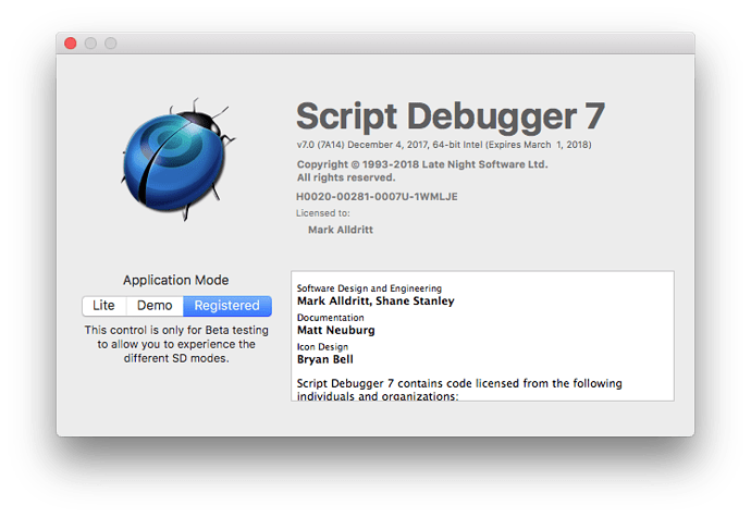 download the last version for apple Script Debugger